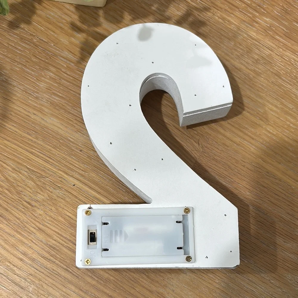 White and Yellow LED Number 2 Party Light